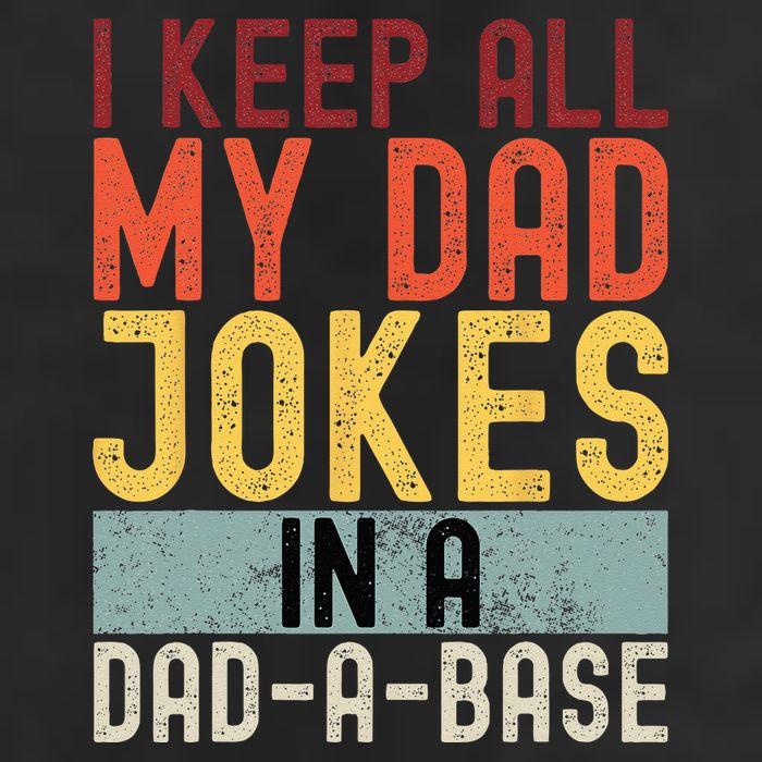 I Keep All My Dad Jokes In A Dad A Base Funny Programming 7 Panel Mesh Trucker Snapback Hat