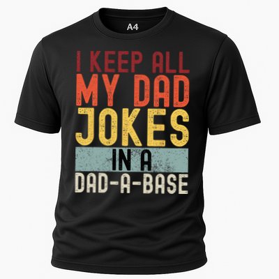 I Keep All My Dad Jokes In A Dad A Base Funny Programming Performance Shirt