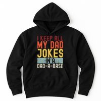I Keep All My Dad Jokes In A Dad A Base Funny Programming Hoodie