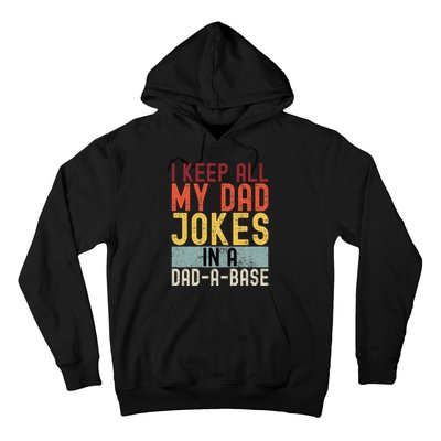 I Keep All My Dad Jokes In A Dad A Base Funny Programming Hoodie