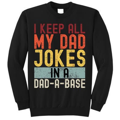 I Keep All My Dad Jokes In A Dad A Base Funny Programming Sweatshirt
