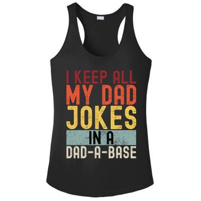 I Keep All My Dad Jokes In A Dad A Base Funny Programming Ladies PosiCharge Competitor Racerback Tank