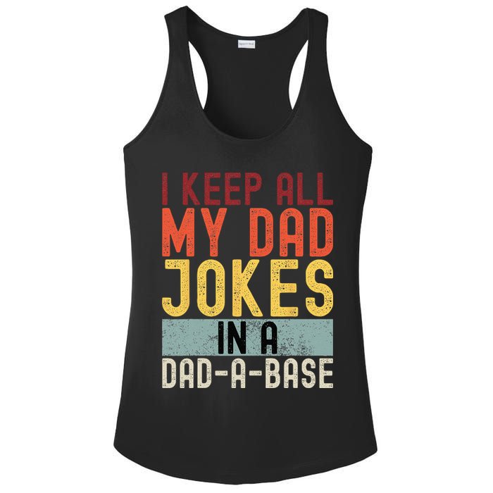 I Keep All My Dad Jokes In A Dad A Base Funny Programming Ladies PosiCharge Competitor Racerback Tank