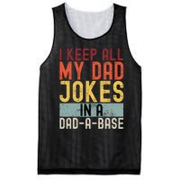 I Keep All My Dad Jokes In A Dad A Base Funny Programming Mesh Reversible Basketball Jersey Tank