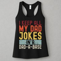 I Keep All My Dad Jokes In A Dad A Base Funny Programming Womens Tank Top