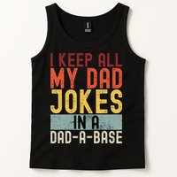 I Keep All My Dad Jokes In A Dad A Base Funny Programming Tank Top