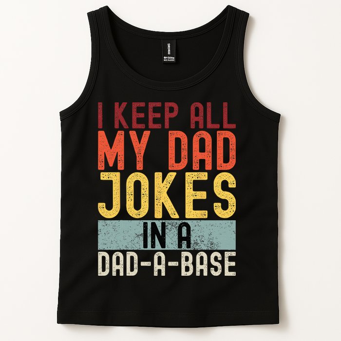 I Keep All My Dad Jokes In A Dad A Base Funny Programming Tank Top