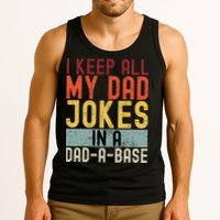 I Keep All My Dad Jokes In A Dad A Base Funny Programming Tank Top