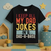 I Keep All My Dad Jokes In A Dad A Base Funny Programming Toddler T-Shirt