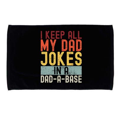 I Keep All My Dad Jokes In A Dad A Base Funny Programming Microfiber Hand Towel