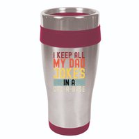 I Keep All My Dad Jokes In A Dad A Base Funny Programming 16oz Travel Tumbler
