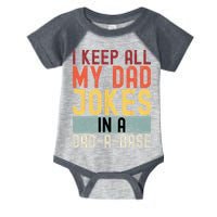 I Keep All My Dad Jokes In A Dad A Base Funny Programming Infant Baby Jersey Bodysuit