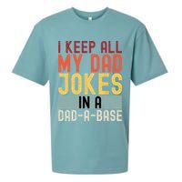 I Keep All My Dad Jokes In A Dad A Base Funny Programming Sueded Cloud Jersey T-Shirt
