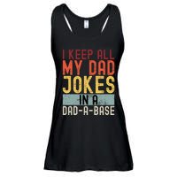 I Keep All My Dad Jokes In A Dad A Base Funny Programming Ladies Essential Flowy Tank