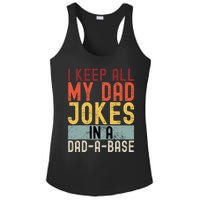 I Keep All My Dad Jokes In A Dad A Base Funny Programming Ladies PosiCharge Competitor Racerback Tank