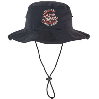 I Keep All My Dad Jokes In A Dad A Base Dad Jokes Bucket Hat