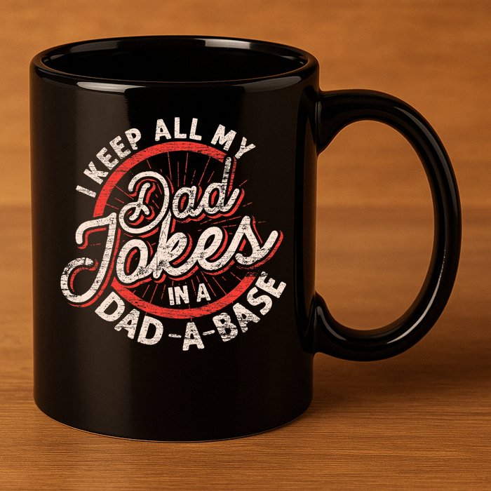 I Keep All My Dad Jokes In A Dad A Base Dad Jokes 11oz C Handle Ceramic Mug