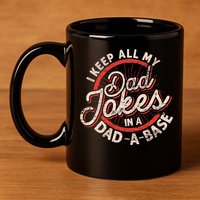 I Keep All My Dad Jokes In A Dad A Base Dad Jokes 11oz C Handle Ceramic Mug