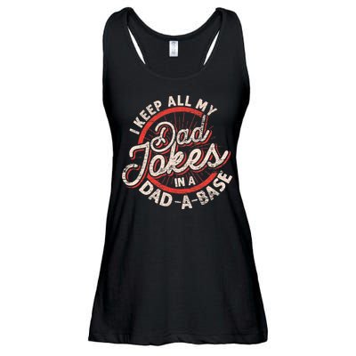 I Keep All My Dad Jokes In A Dad A Base Dad Jokes Ladies Essential Flowy Tank