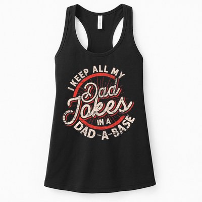 I Keep All My Dad Jokes In A Dad A Base Dad Jokes Womens Tank Top