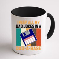 I Keep All My Dad Jokes In A Dad A Base Vintage Funny Mug