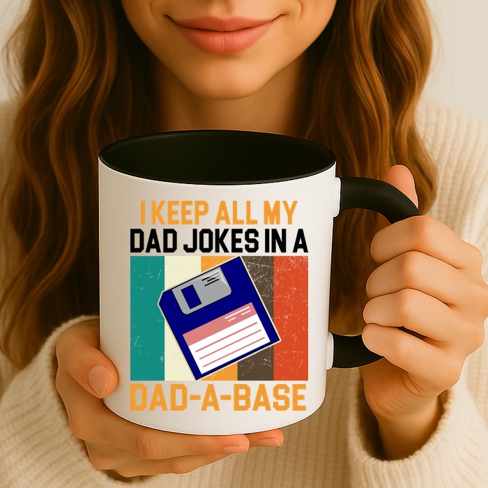 I Keep All My Dad Jokes In A Dad A Base Vintage Funny Mug