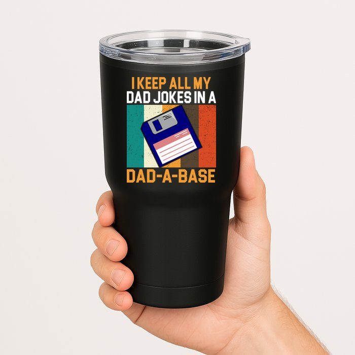 I Keep All My Dad Jokes In A Dad A Base Vintage Funny Tumbler