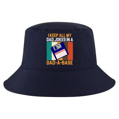 I Keep All My Dad Jokes In A Dad A Base Vintage Funny Cool Comfort Performance Bucket Hat