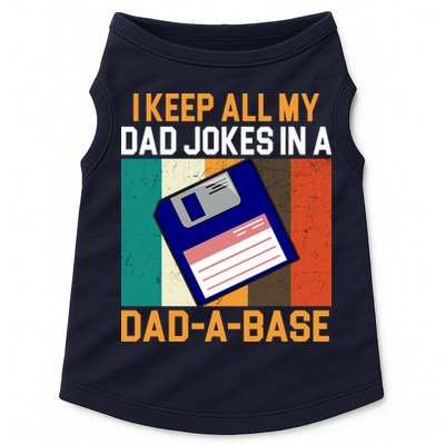 I Keep All My Dad Jokes In A Dad A Base Vintage Funny Doggie Tank