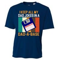 I Keep All My Dad Jokes In A Dad A Base Vintage Funny Cooling Performance Crew T-Shirt