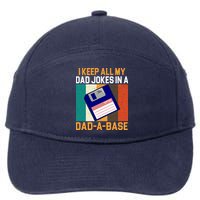 I Keep All My Dad Jokes In A Dad A Base Vintage Funny 7-Panel Snapback Hat