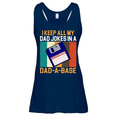 I Keep All My Dad Jokes In A Dad A Base Vintage Funny Ladies Essential Flowy Tank