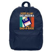 I Keep All My Dad Jokes In A Dad A Base Vintage Funny 16 in Basic Backpack