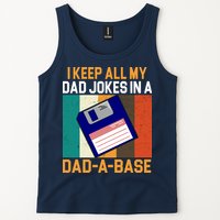 I Keep All My Dad Jokes In A Dad A Base Vintage Funny Tank Top