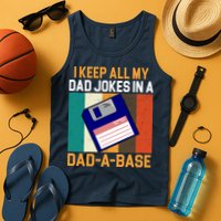 I Keep All My Dad Jokes In A Dad A Base Vintage Funny Tank Top