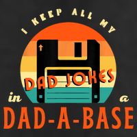 I Keep All My Dad Jokes In A DadABase Funny Retro Dad Joke Trucker Hat