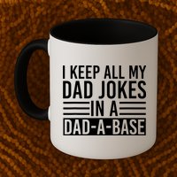 I Keep All My Dad Jokes In A Dad A Base Dad Jokes Mug