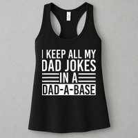 I Keep All My Dad Jokes In A Dad A Base Dad Jokes Womens Tank Top