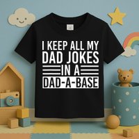 I Keep All My Dad Jokes In A Dad A Base Dad Jokes Toddler T-Shirt