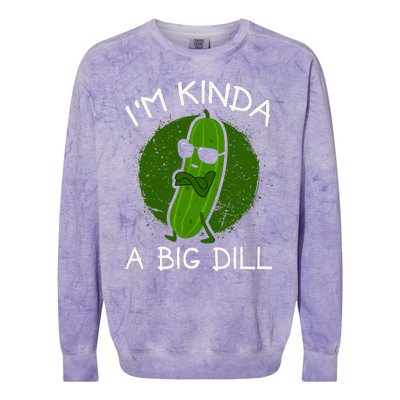 IM Kinda A Big Dill Colorblast Crewneck Sweatshirt