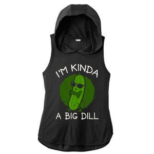 IM Kinda A Big Dill Ladies PosiCharge Tri-Blend Wicking Draft Hoodie Tank