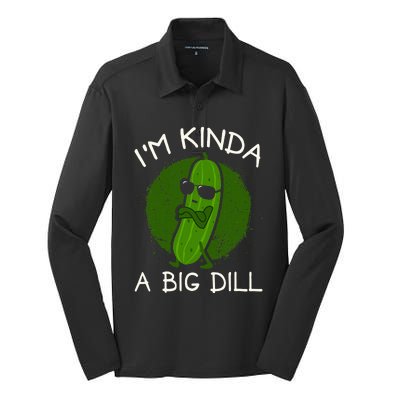 IM Kinda A Big Dill Silk Touch Performance Long Sleeve Polo