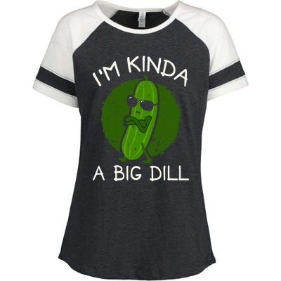 IM Kinda A Big Dill Enza Ladies Jersey Colorblock Tee