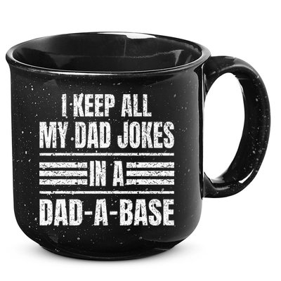 I Keep All My Dad Jokes In A DadABase Vintage Father's Day 15oz Campfire Ceramic Mug