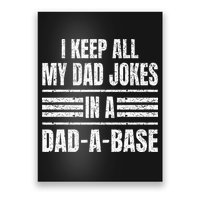 I Keep All My Dad Jokes In A DadABase Vintage Father's Day Poster