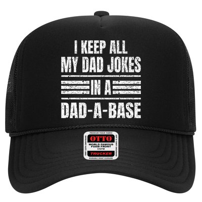 I Keep All My Dad Jokes In A DadABase Vintage Father's Day Trucker Hat