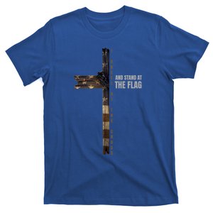 I Kneel At The Cross And Stand At The Flag Gift T-Shirt