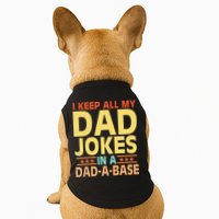 I Keep All My Dad Jokes In A Dad A Base Dad Jokes Vintage Doggie Tank