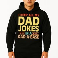 I Keep All My Dad Jokes In A Dad A Base Dad Jokes Vintage Hoodie