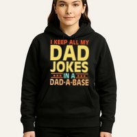 I Keep All My Dad Jokes In A Dad A Base Dad Jokes Vintage Hoodie